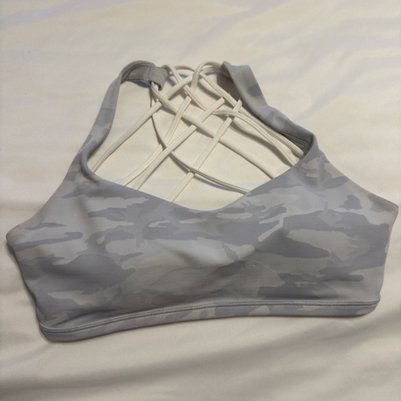 lululemon athletica Tops - Lululemon Athletica Light Gray Camo Sports Bra